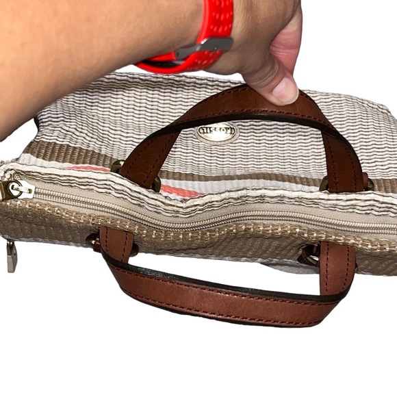 Fossil Explorer Foldover Tote Bag Purse - Picture 6 of 11